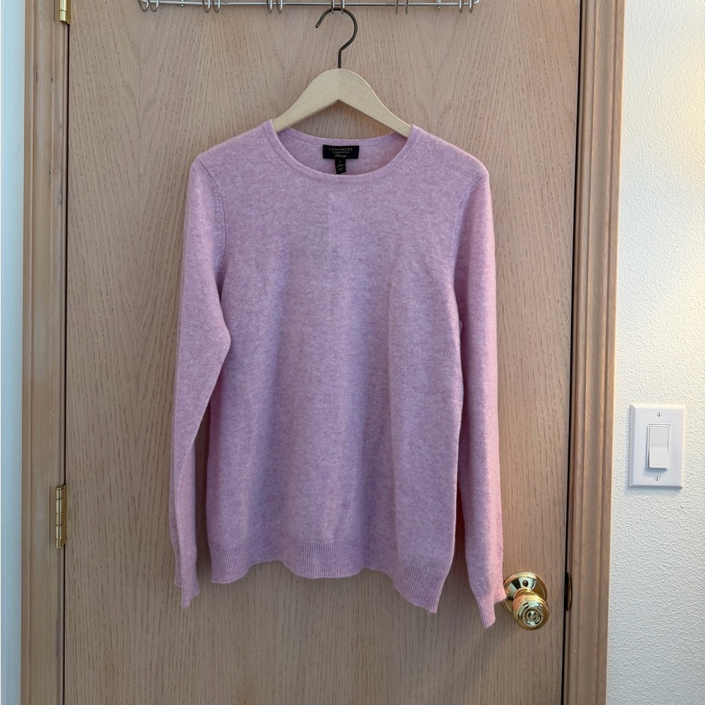 NWT Charter Club Pink 100% Cashmere Crewneck Sweater